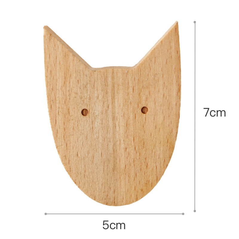 Dog head wood hook