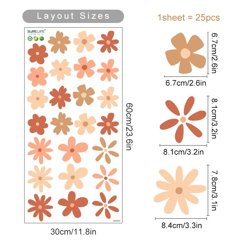 Flower wall stickers