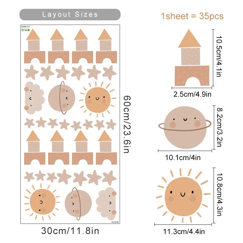 These wall stickers will look great in any nursery