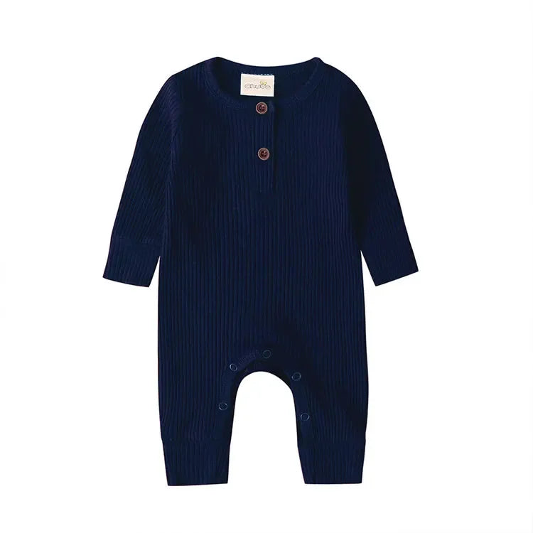 Navy blue baby romper suit