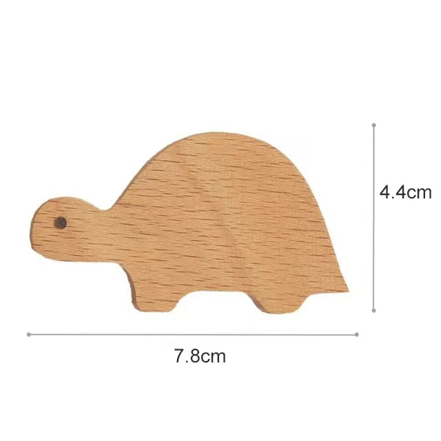 Turtle shaped wooden hook