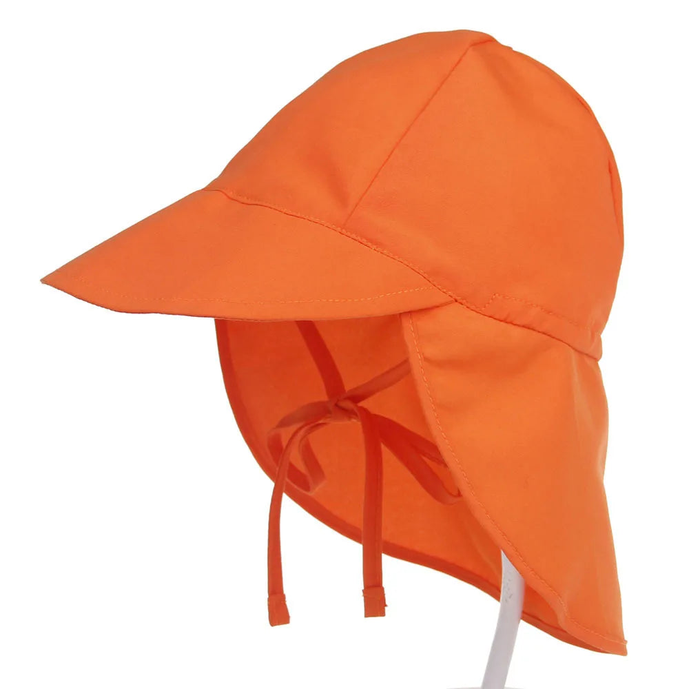 Orange coloured summer sun hat