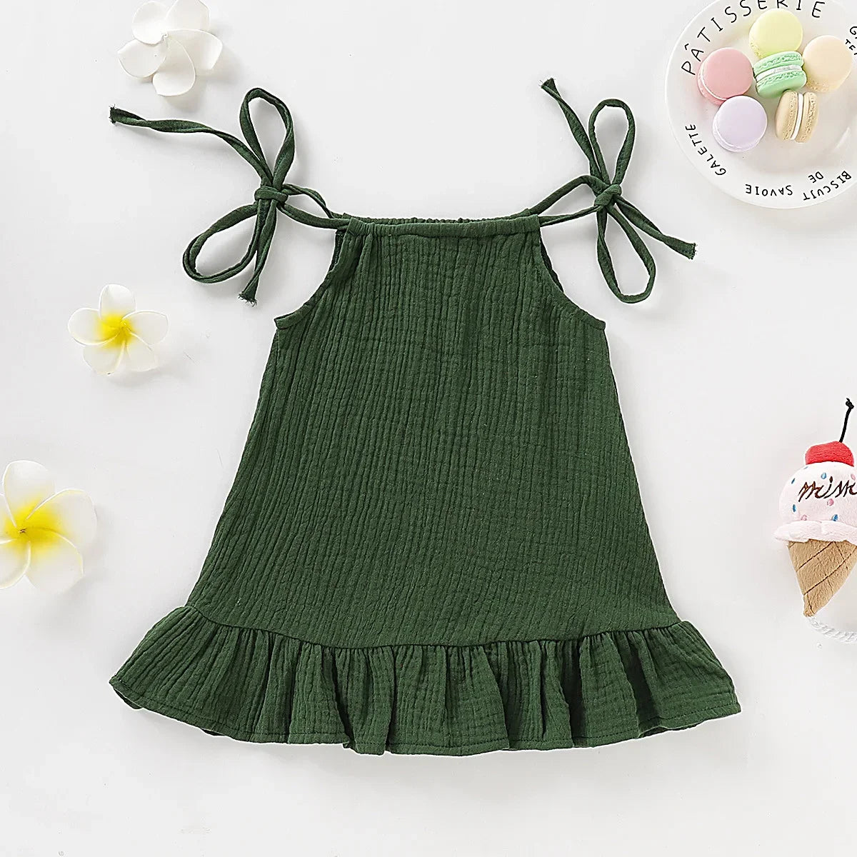 Dark green summer dress