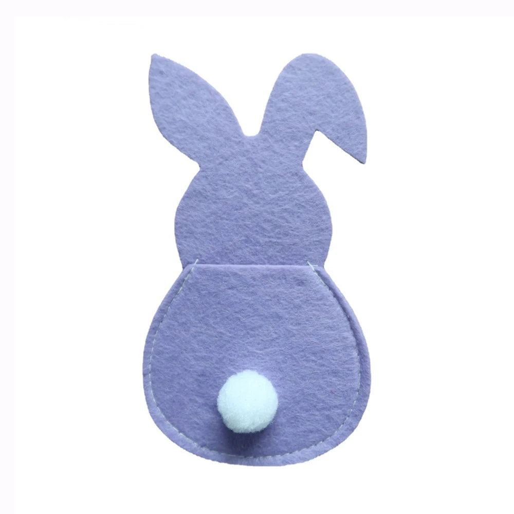 Cute felt bunny rabbit cutlery holder