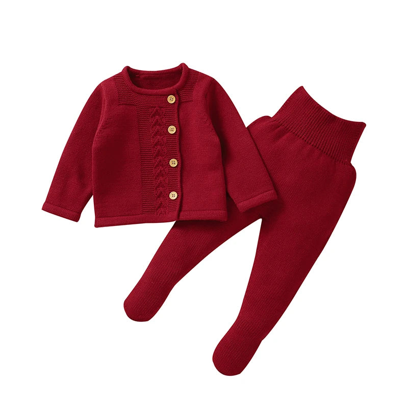 Deep red 2 piece baby outfit