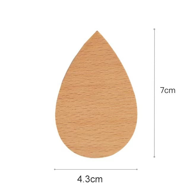Tear drop shaped wooden hook