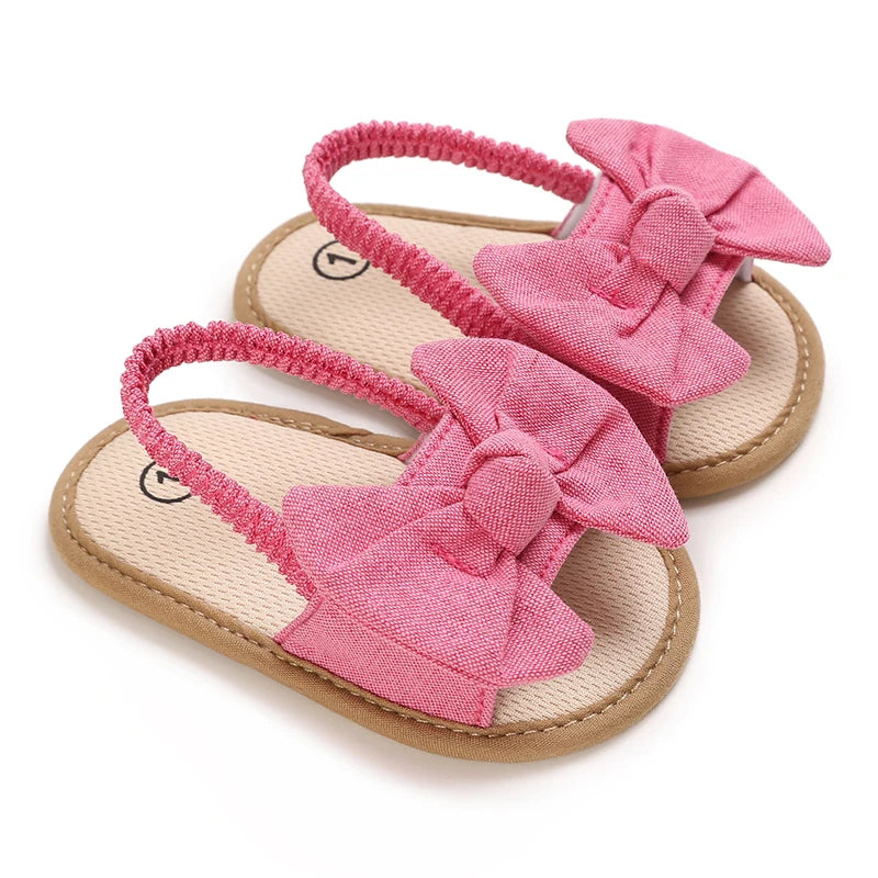Pretty pink summer sandals for baby girls