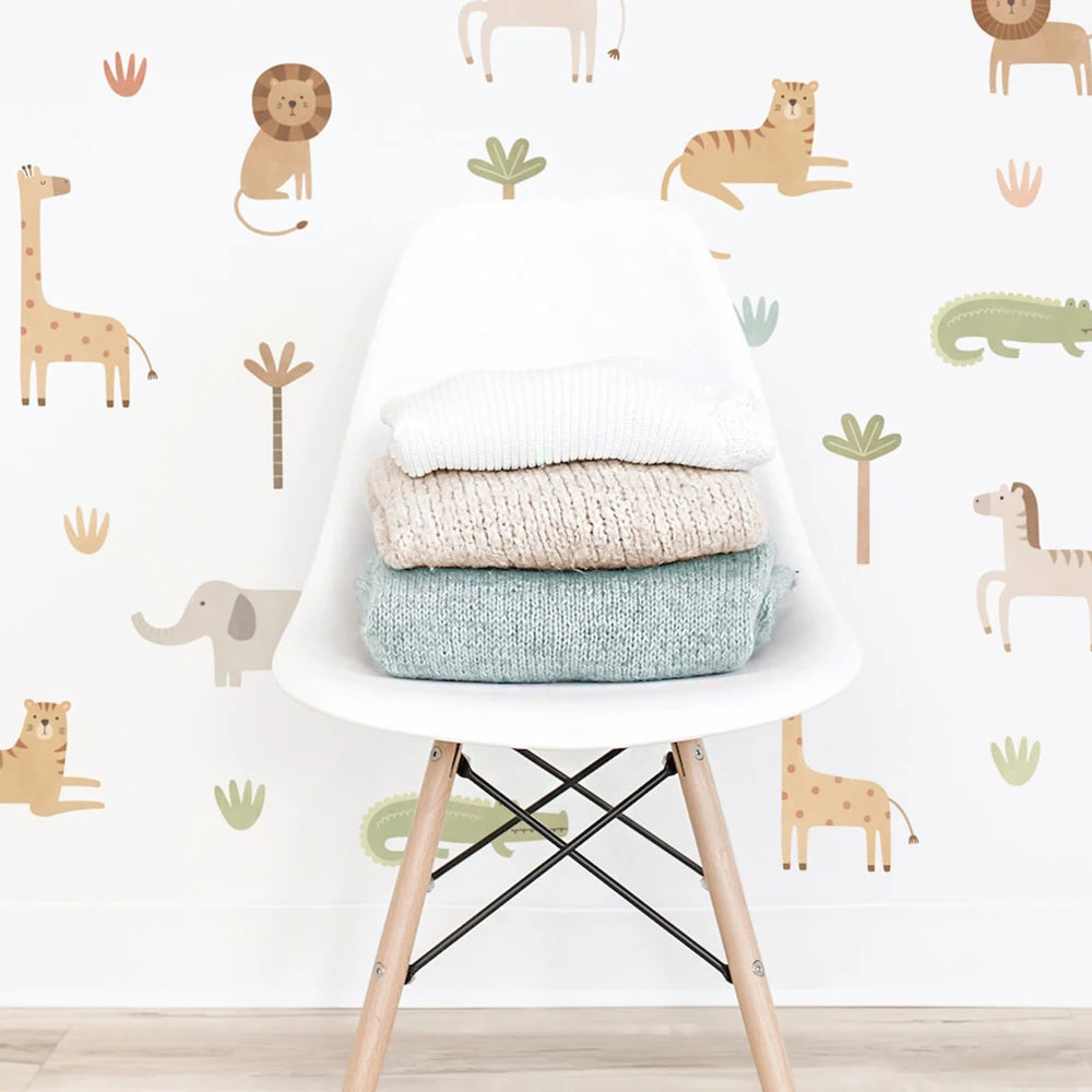 Jungle animal stickers ideal for nurserys