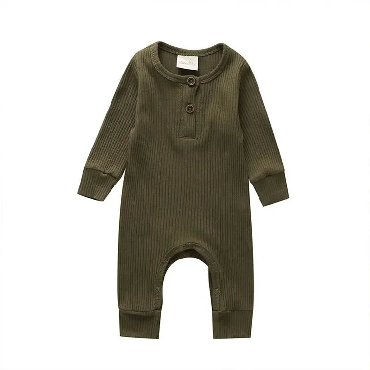 Lovely olive green color romper suit