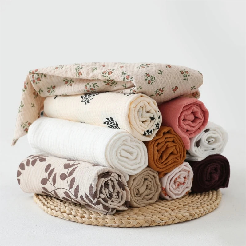 Stack of folded fabric swatches