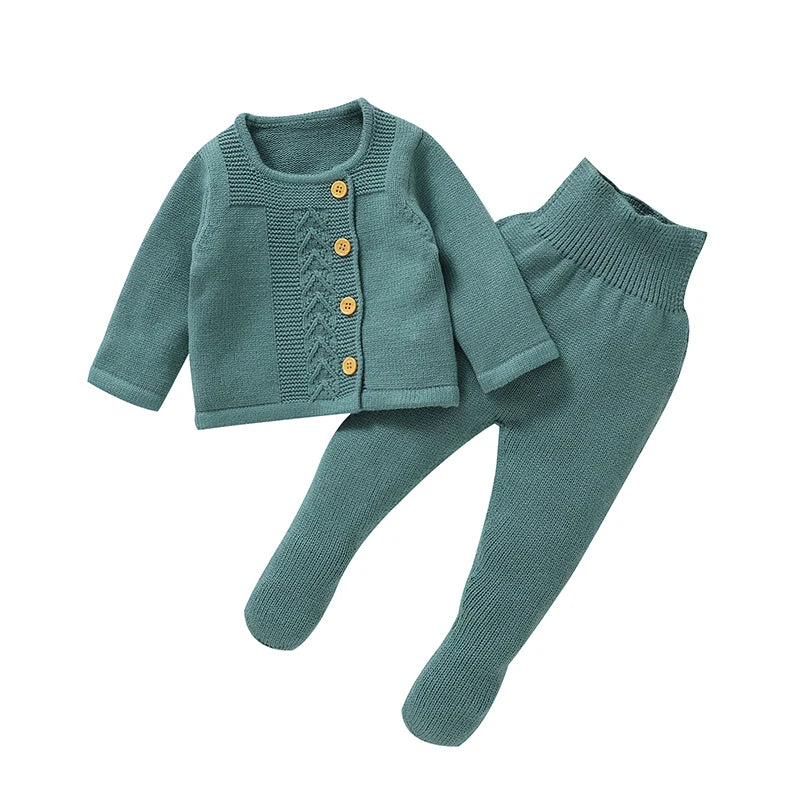 Soft gentle green 2 piece baby outfit