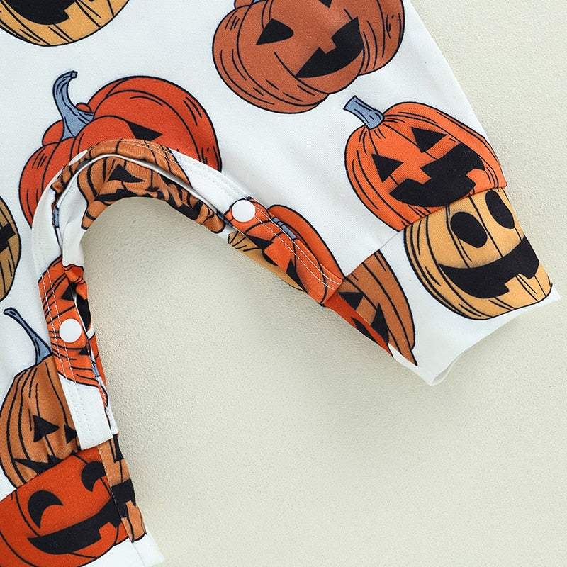 Pumpkin pattern baby romper suit