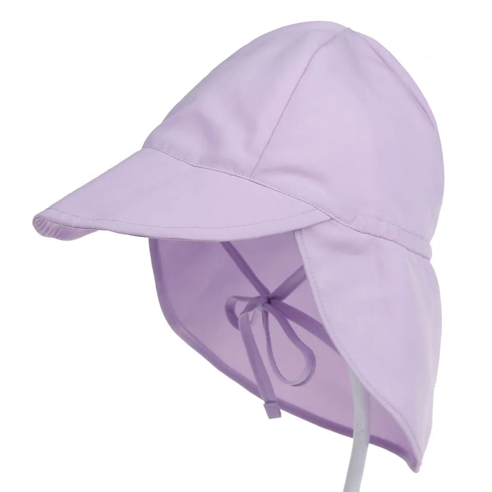 Lilac colored sun hat for babies