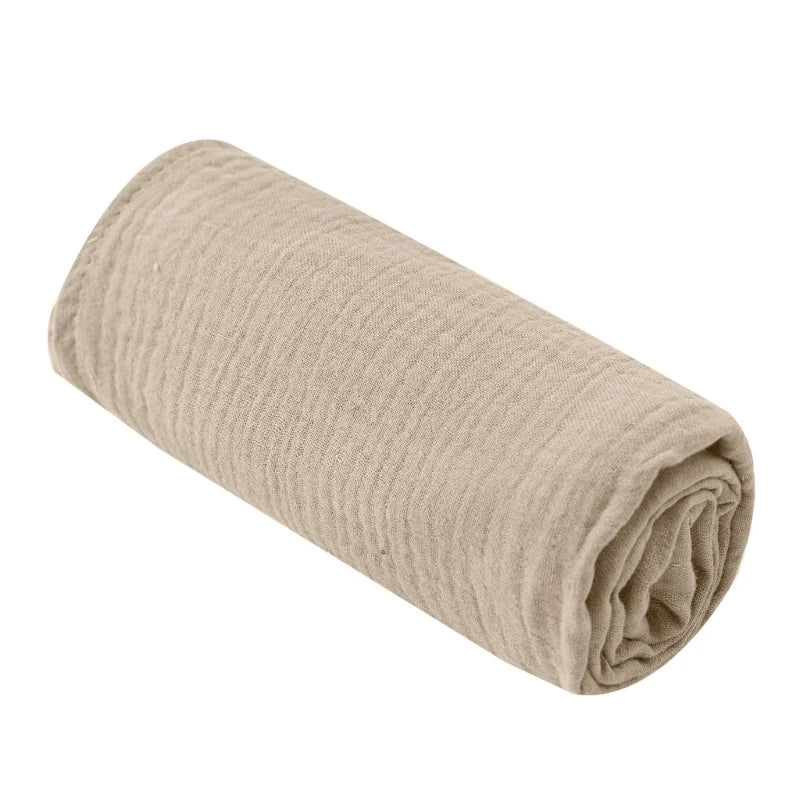 Rolled beige fabric