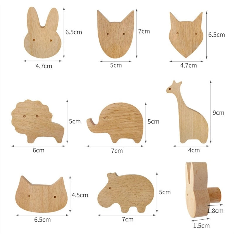 Great selection of animal shaped hooks
