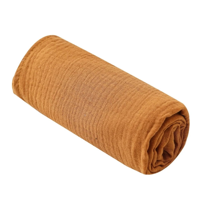 Rolled-up brown fabric