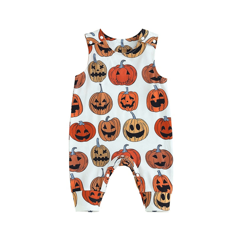 Pumpkin pattern baby romper suit