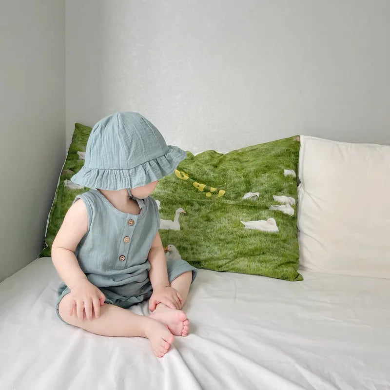 Baby romper and hat set