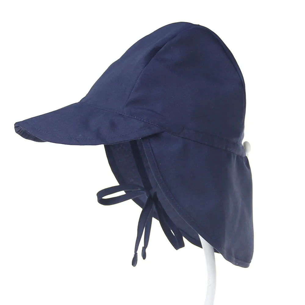 Navy blue summer sun protective hat