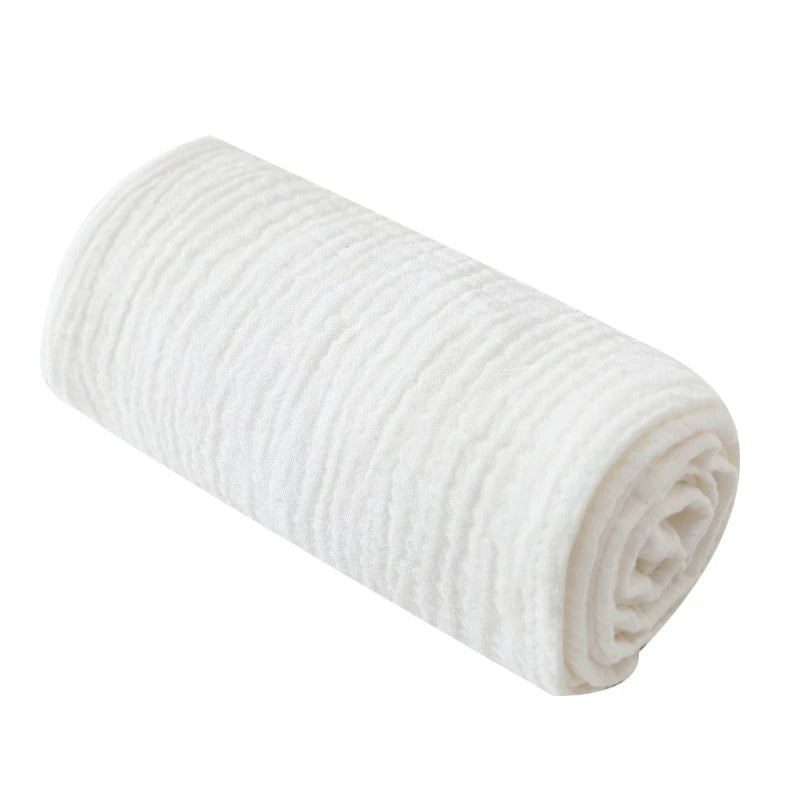 Rolled-up white towel