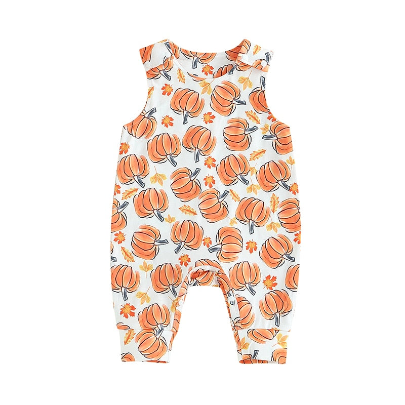 Cute pumpkin romper suit