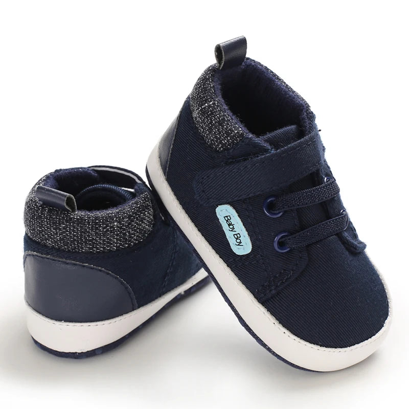 Baby boy canvas blue colored boots