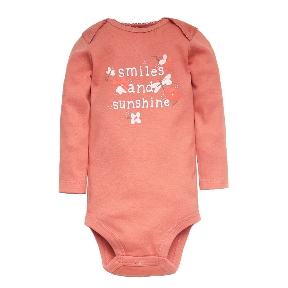 Long sleeved baby girl romper suit