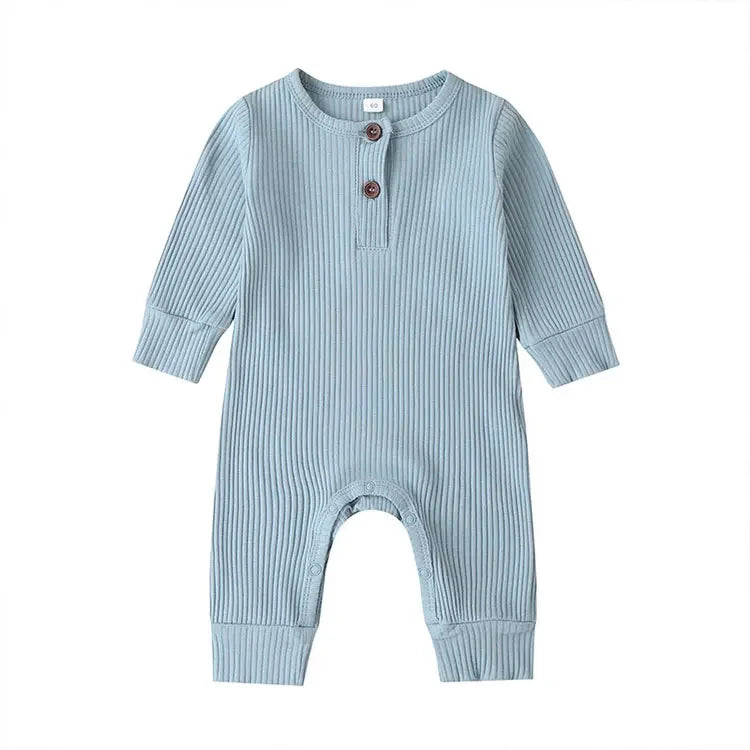 Light blue baby romper suit