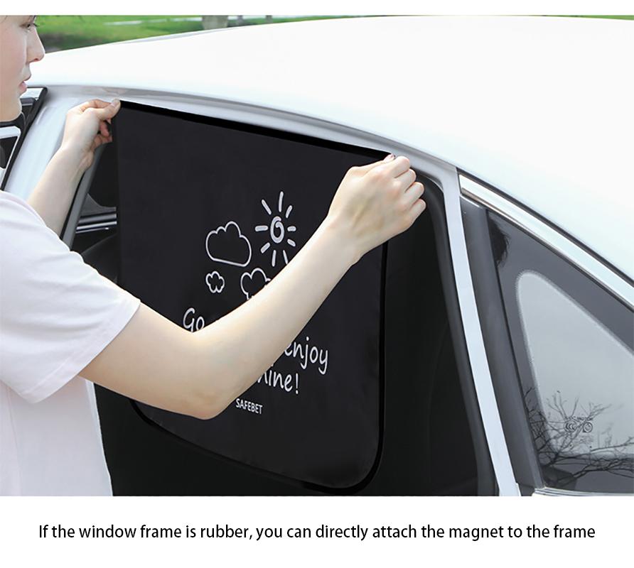 Car Magnetic Curtain In The Car Window Sunshade Cover Cartoon Universal Side Window Sunshade UV Protection For Baby Children