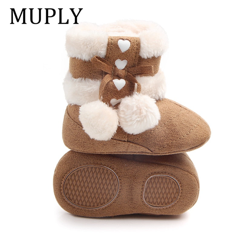 Baby Girls Anti-Slip Winter Snow Boots