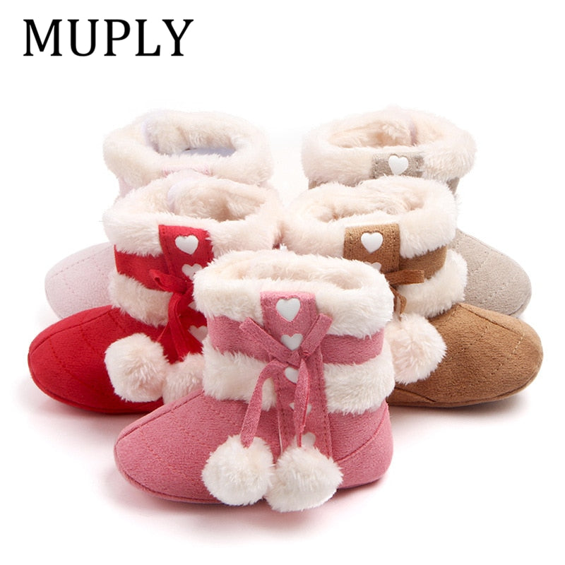Baby Girls Anti-Slip Winter Snow Boots
