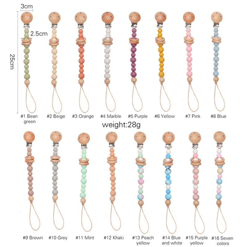 Fantastic range of different coloured silicone pacifiers