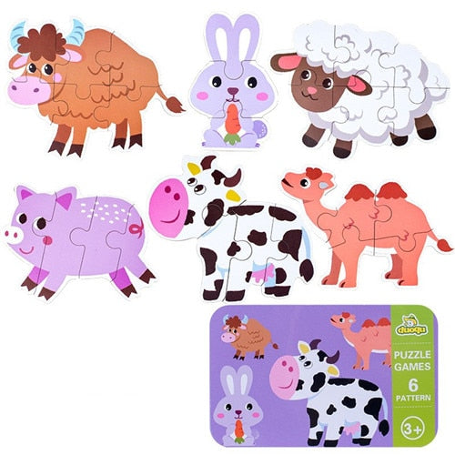 3D Wooden Animal Puzzles