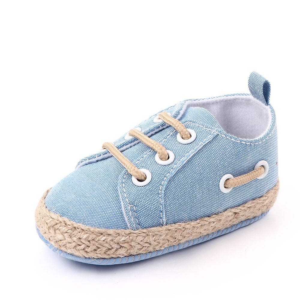 Baby boy canvas booty shoe, ideal for either baby boy or girl