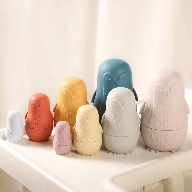 These 2 sets of nesting penguin shapes are ideal for gifts