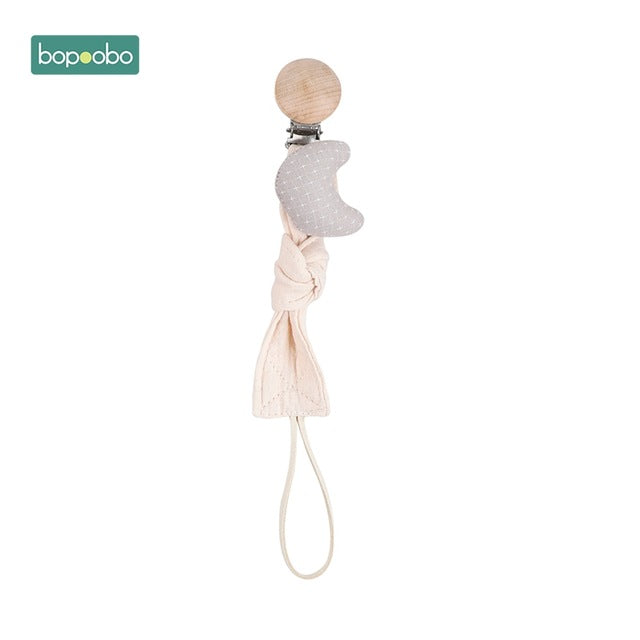 Another coloured cotton cloth dummy chain clip with a moon