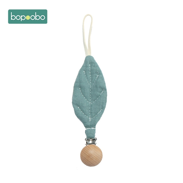 Soft blue leaf shaped cloth dummy chain clip