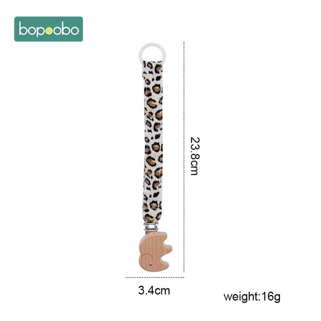 Leopard print cotton cloth dummy chain clip
