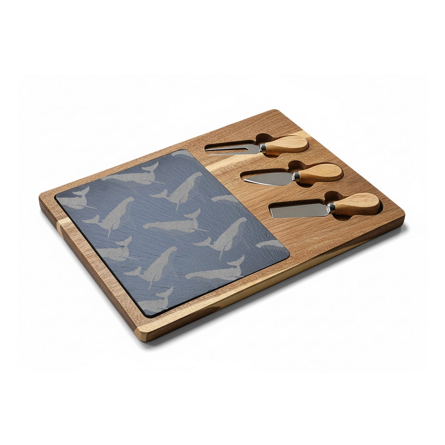 Engraved Whale Slate Charcuterie & Cheese Board