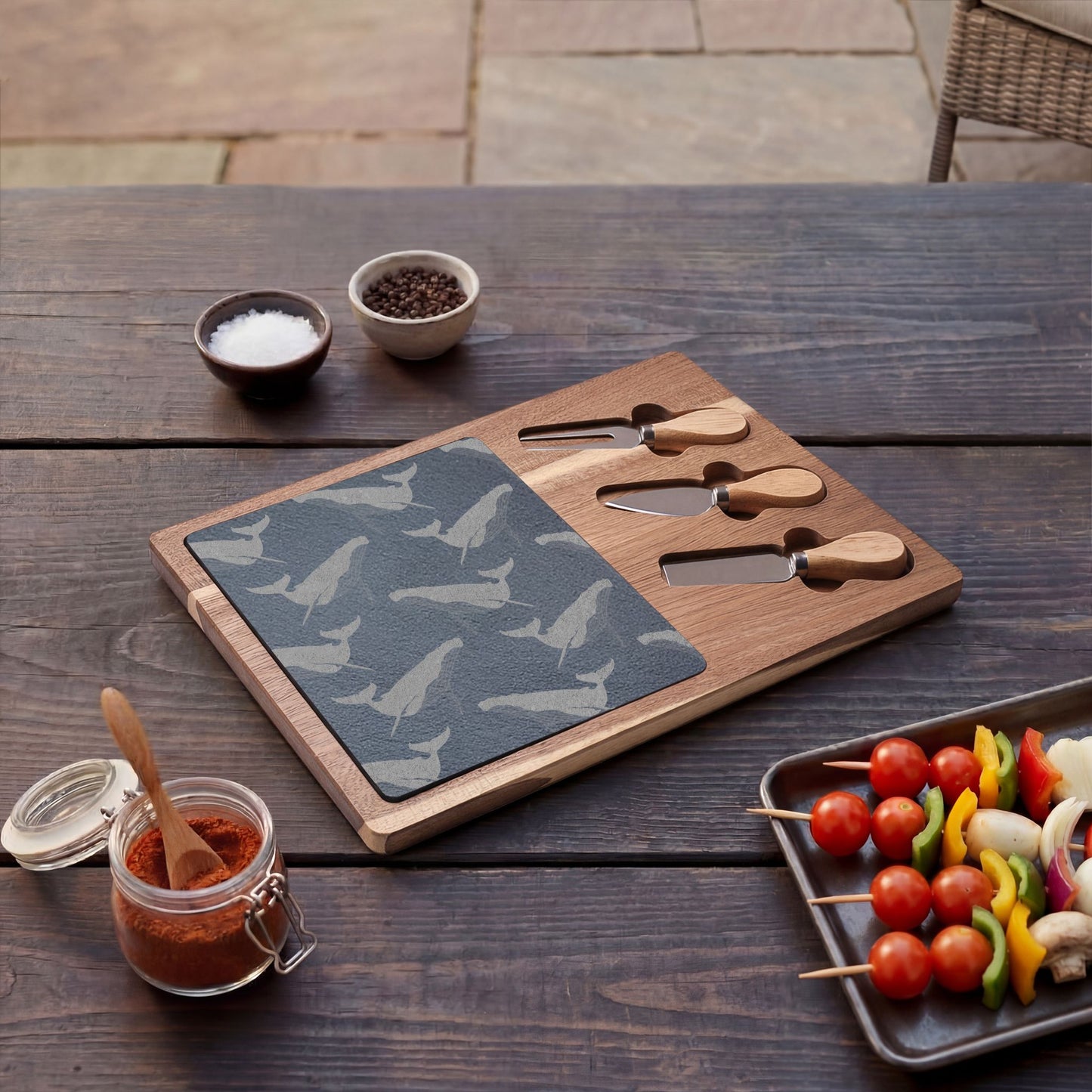 Engraved Whale Slate Charcuterie & Cheese Board