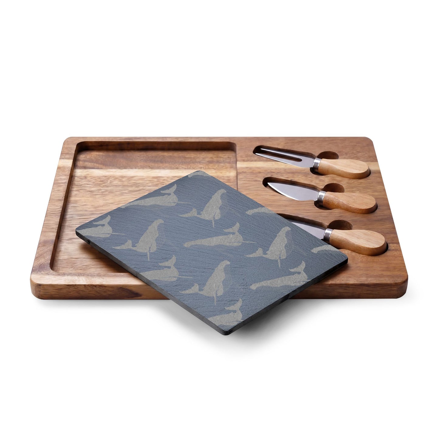 Engraved Whale Slate Charcuterie & Cheese Board