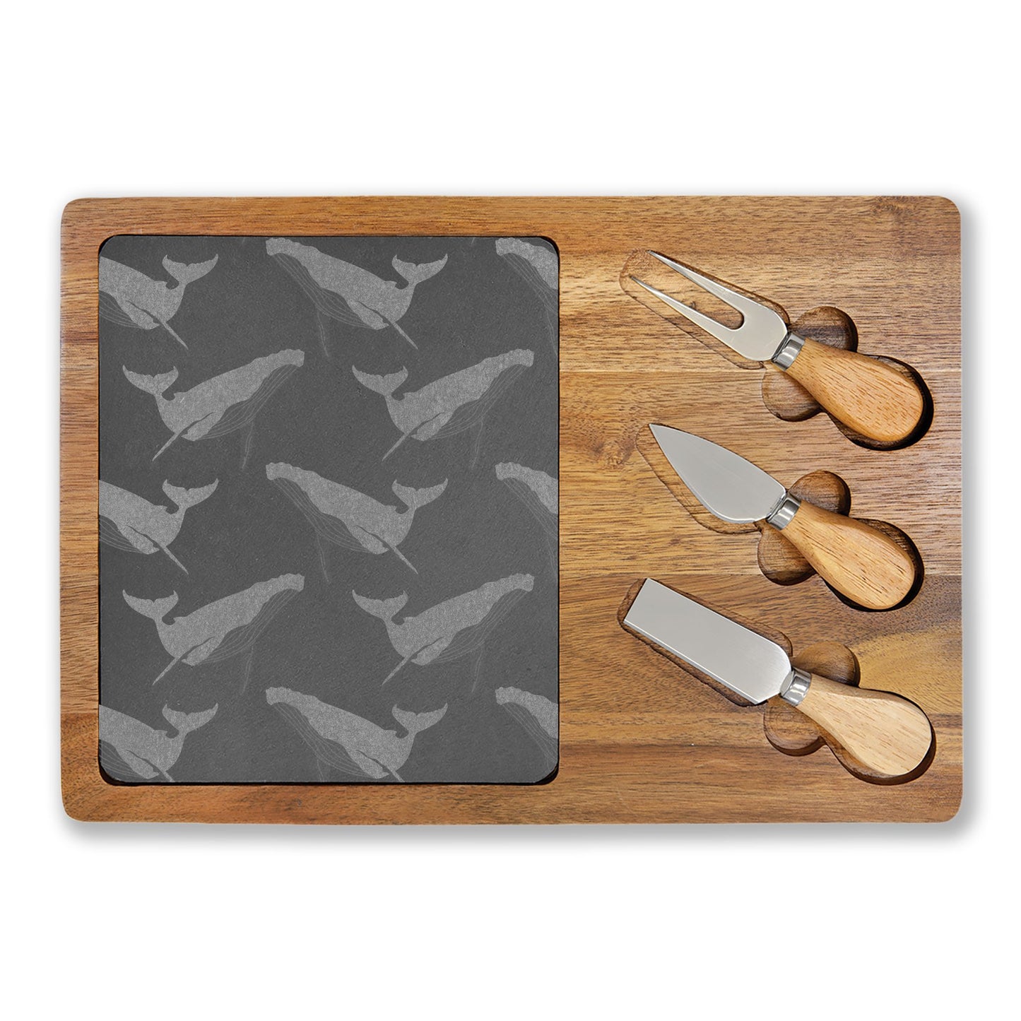 Engraved Whale Slate Charcuterie & Cheese Board