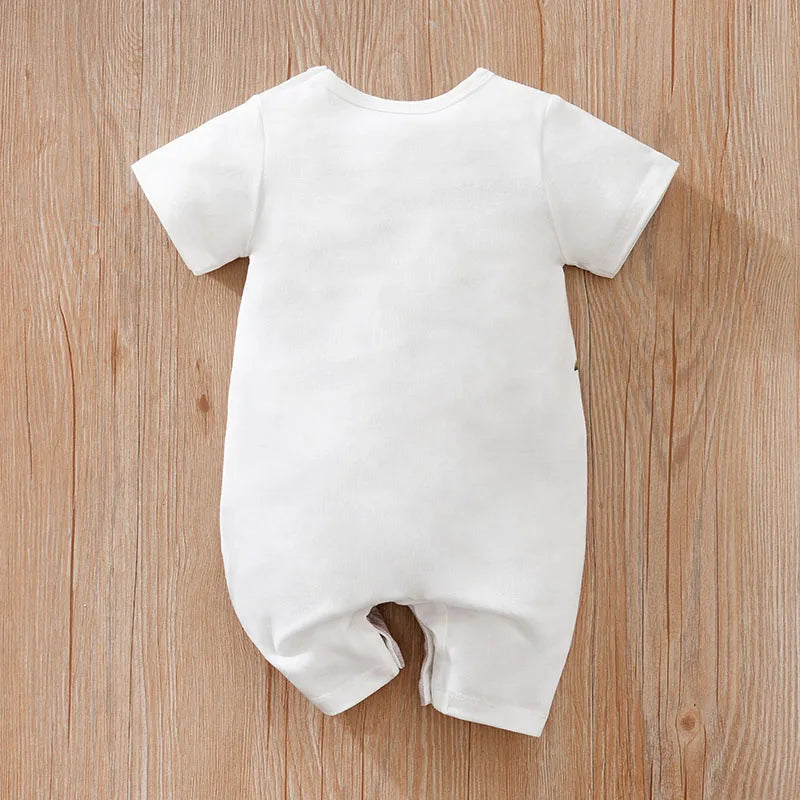 Short sleeved baby romper suit