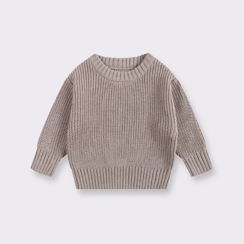 Beige knitted sweater 