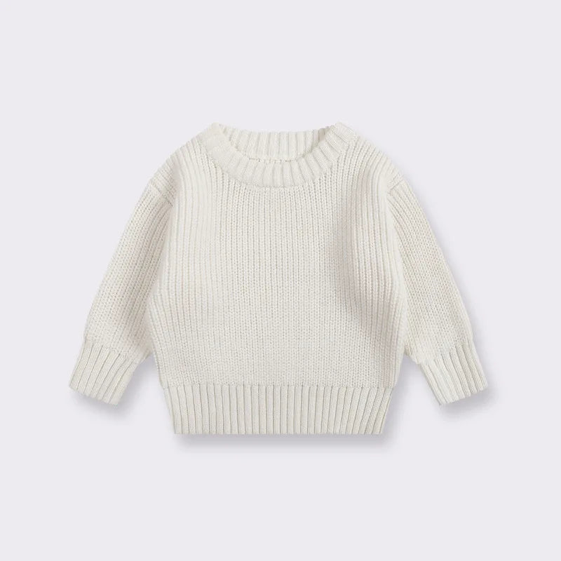 White ribbed sweater 