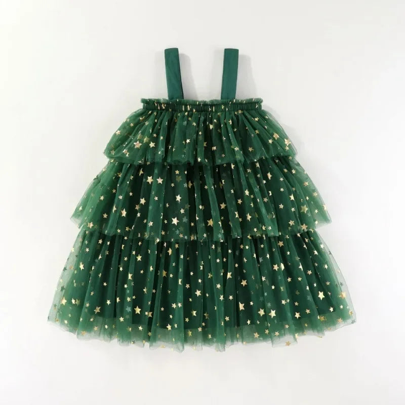 Baby girl christmas tree dress