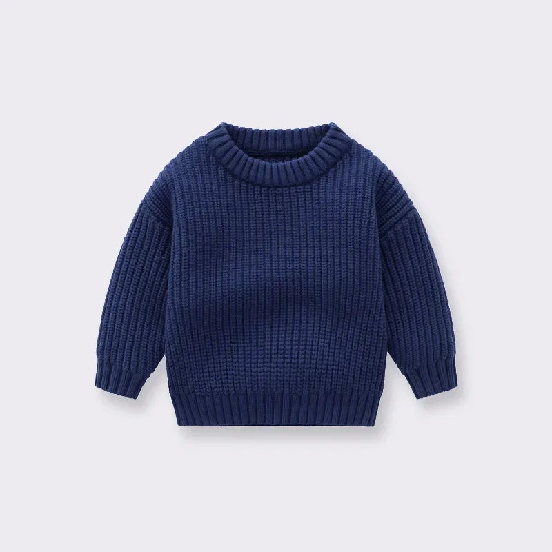 Blue knitted sweater 