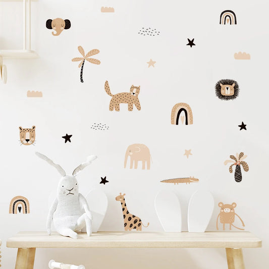 Cute, jungle animals and more wall stickers