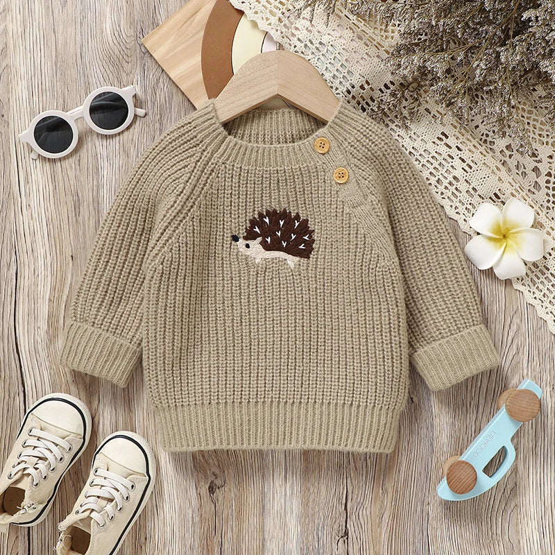 Children's sweater with hedgehog design