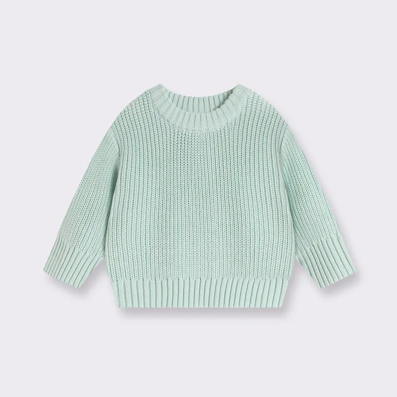 Light green knitted sweater 